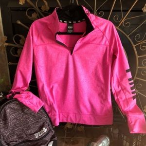 Large PINK VictoriaSecret neon pink sweatshirt
